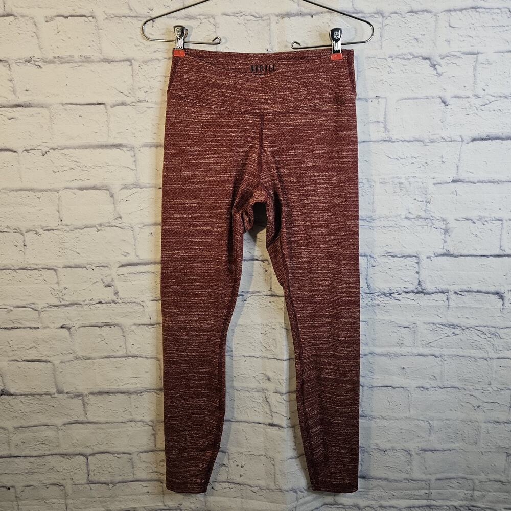 No Bull Nobull Leggings Orange Ankle Size Medium Waistband Pocket Yoga Gym